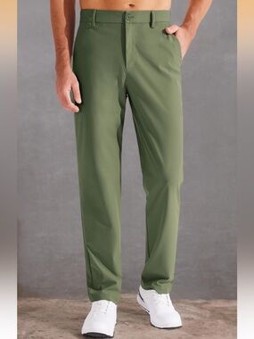 Men's Olive Green Golf Pants Size 34X31